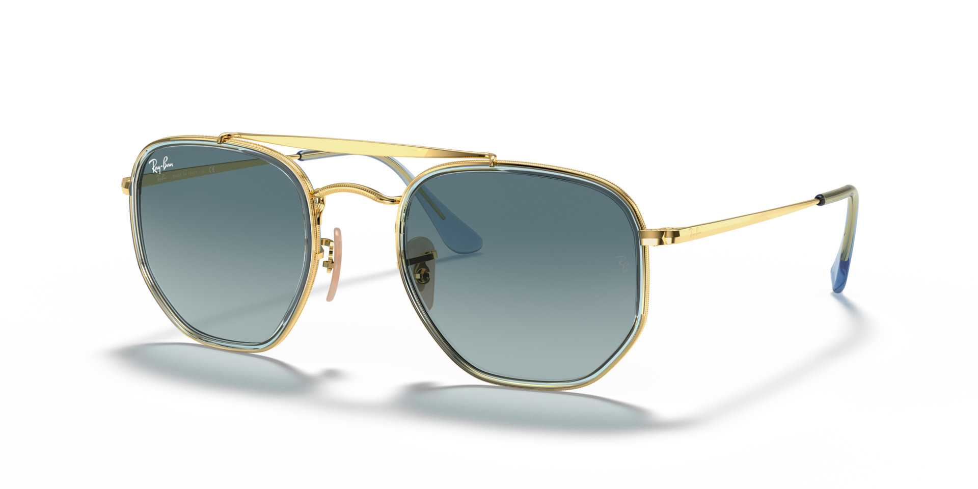RB3648M Arista Gold MetallSunglass Frames von B24, Dreiviertelansicht