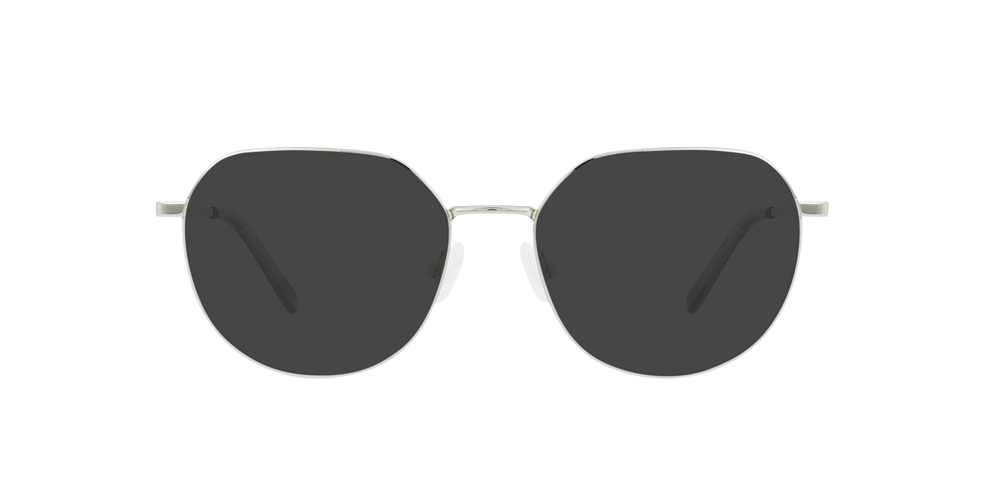 Nisrine Silver Metal MetaalEyeglass Frames van B24, met getinte lenzen