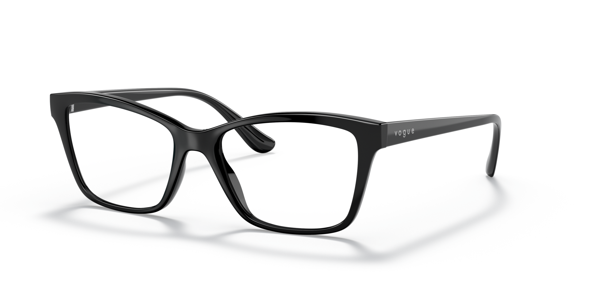 VO5420 Schwarz KunststoffEyeglass Frames von B24, Dreiviertelansicht