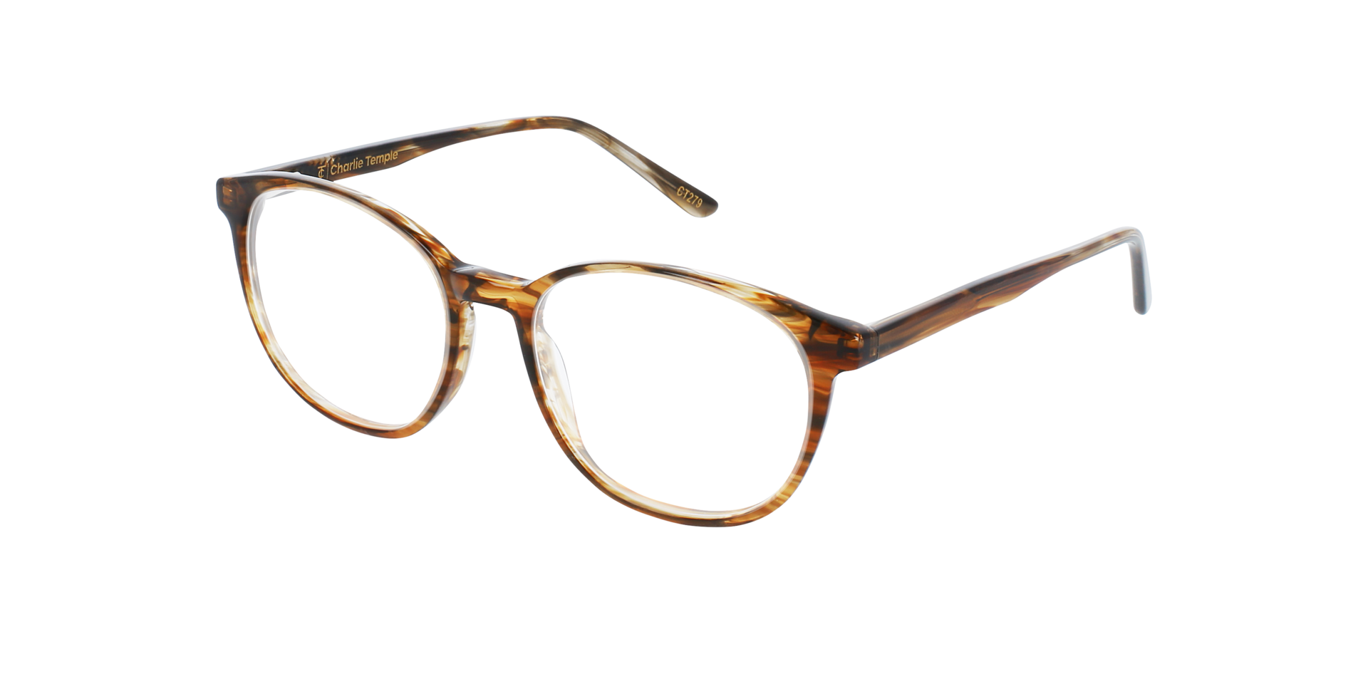 Sofia Brown Horizon AcetatEyeglass Frames von B24, Dreiviertelansicht
