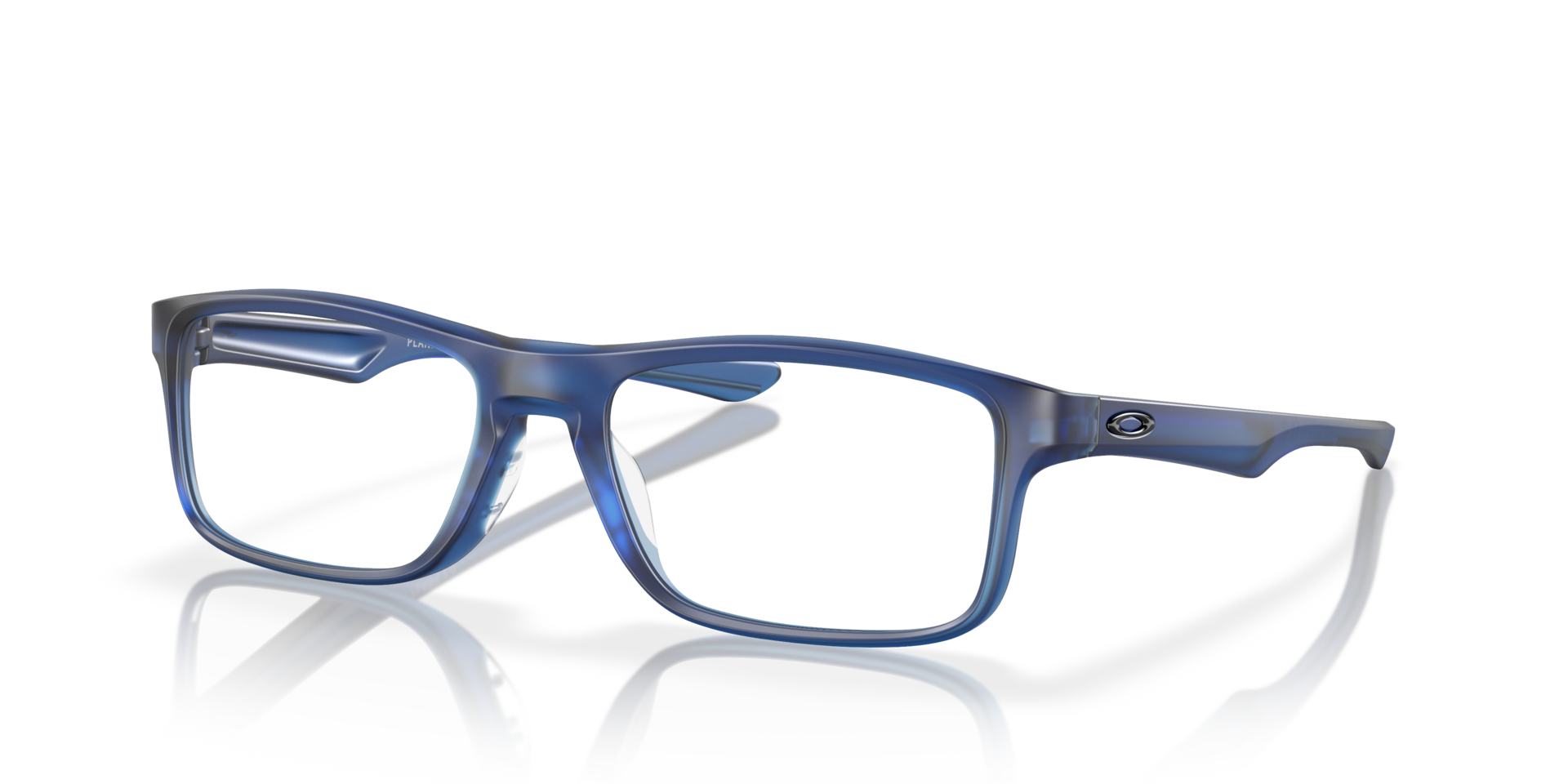 Plank 2.0 Mat doorschijnend Blauw KunststofEyeglass Frames van B24, Hoekweergave