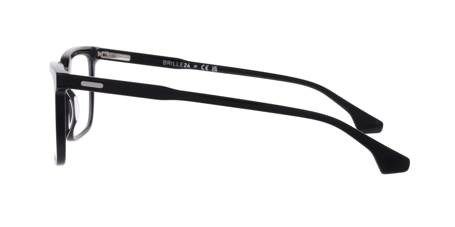 Modan Schwarz AcetatEyeglass Frames von B24, Seitenansicht