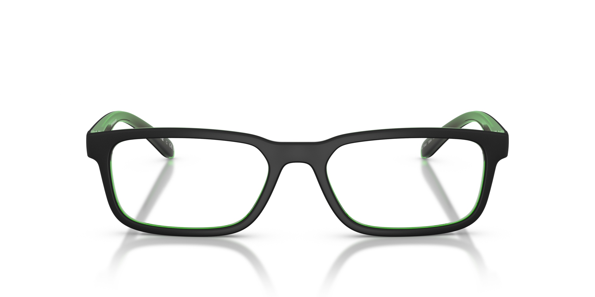 AN7283 Black & Green KunststofEyeglass Frames van B24, Vooraanzicht