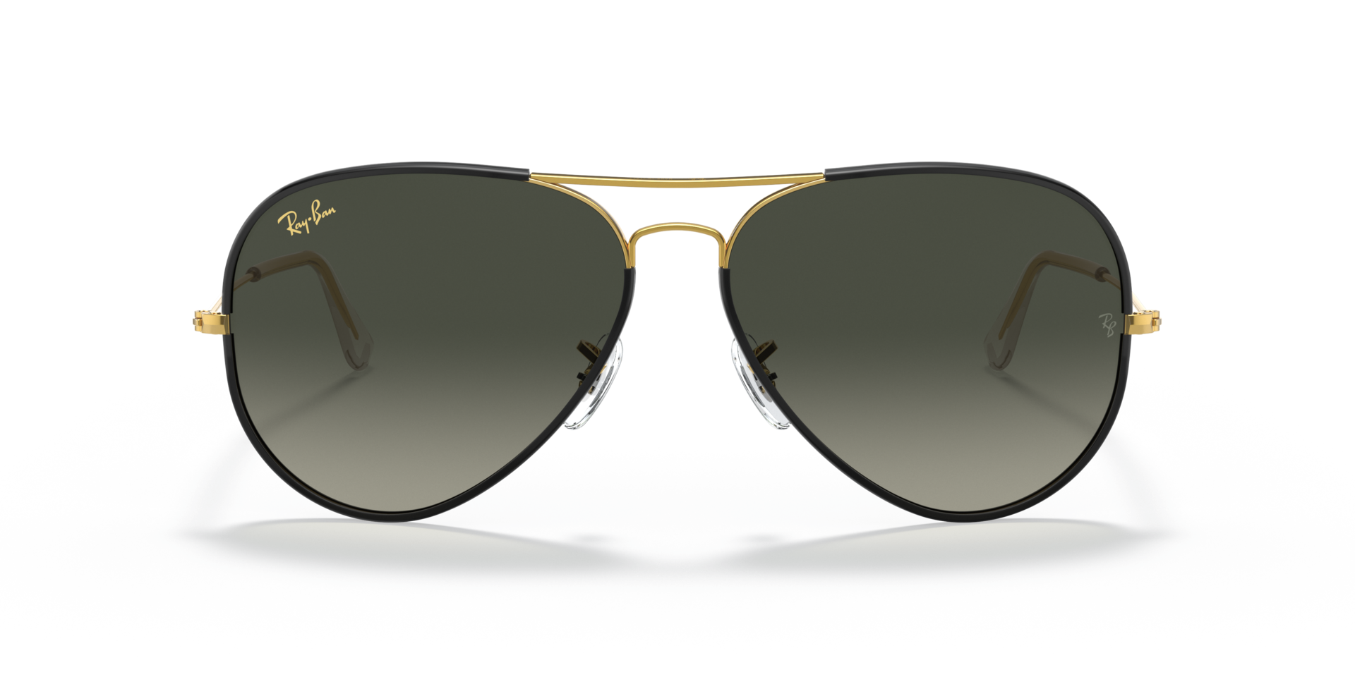 RB3025JM Schwarz auf Gold MetallSunglass Frames von B24, Vorderansicht