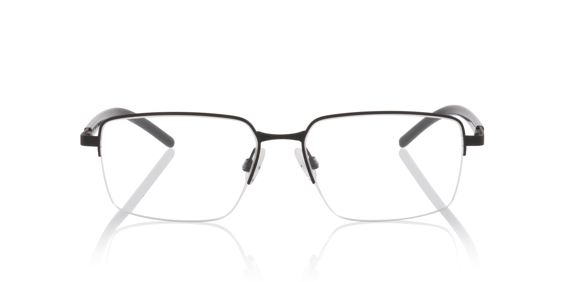 Pu0538O Schwarz MetallEyeglass Frames von B24, Vorderansicht