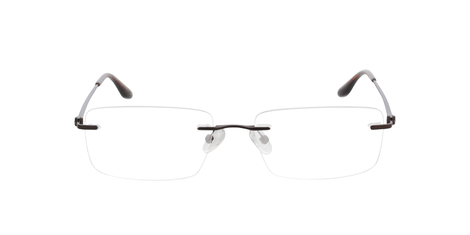 Brentwood Matbruin MetaalEyeglass Frames van B24, Vooraanzicht