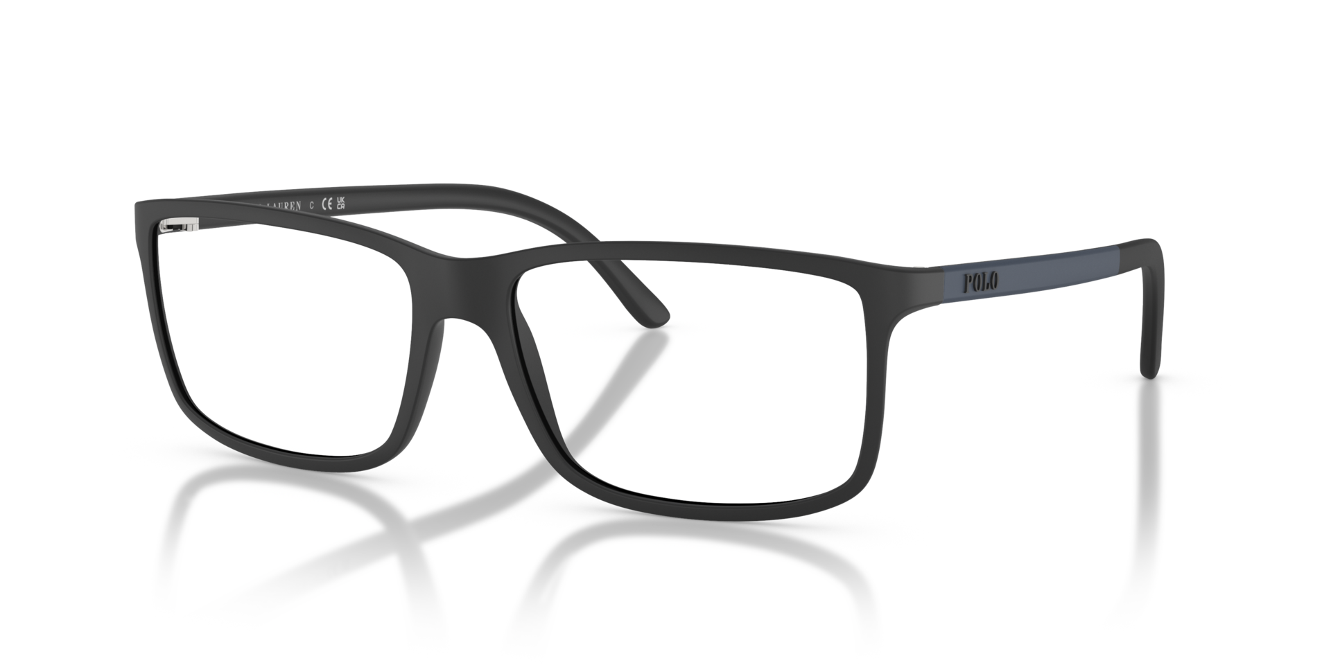 PH2126 Matzwart KunststofEyeglass Frames van B24, Hoekweergave