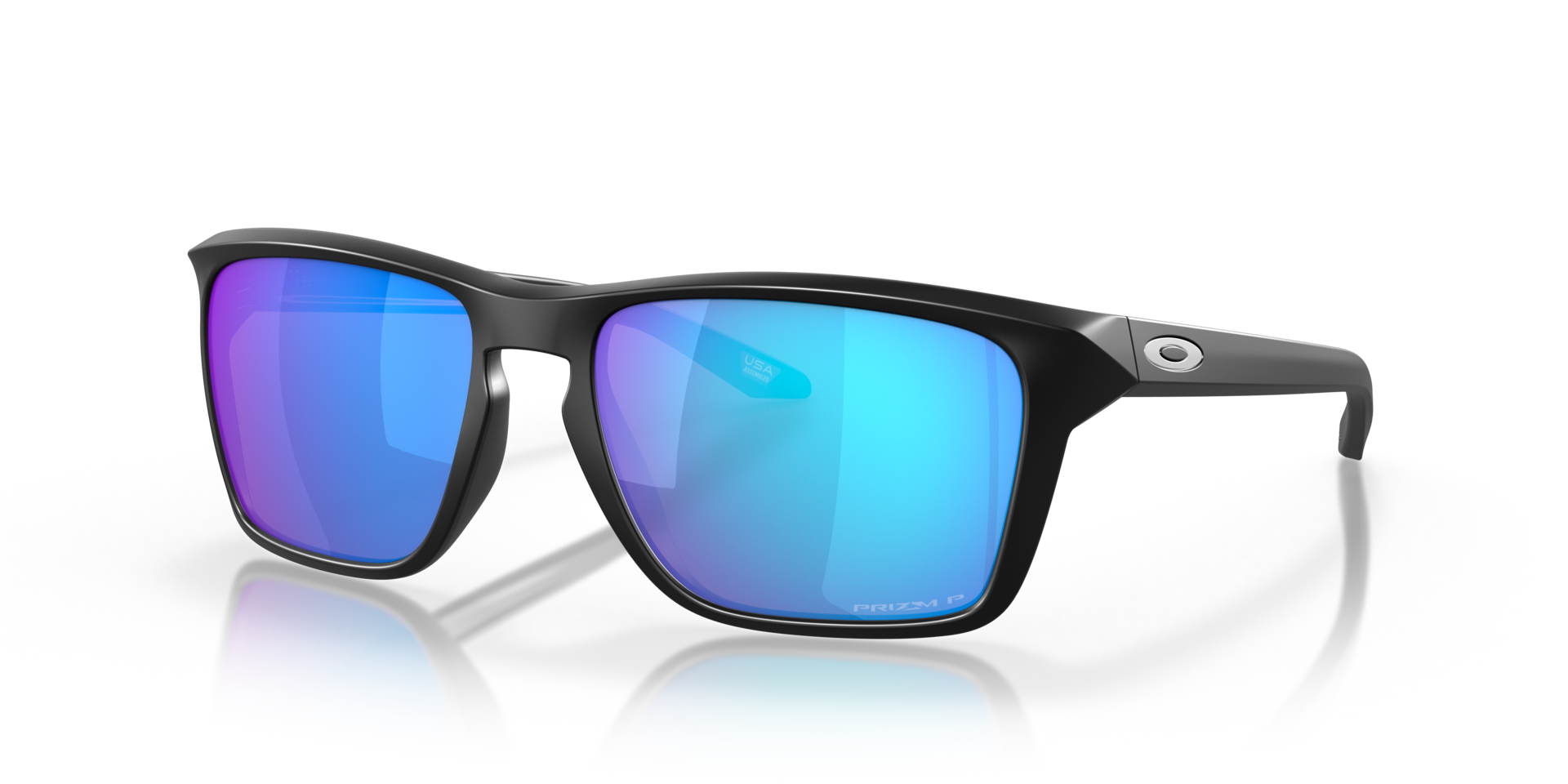 Sylas Matzwart KunststofSunglass Frames van B24, Hoekweergave