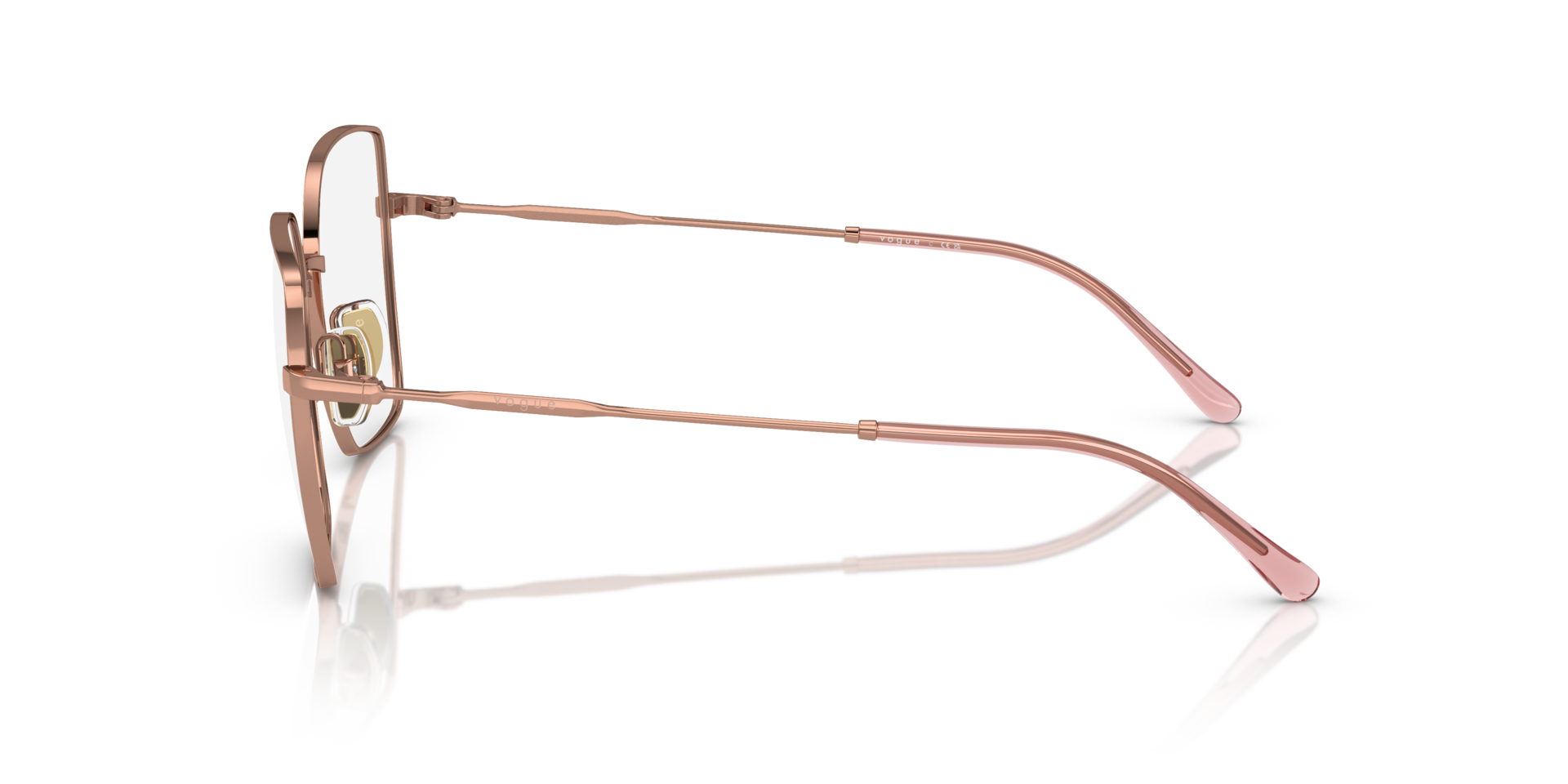 VO4274 Rotgold MetallEyeglass Frames von B24, Seitenansicht