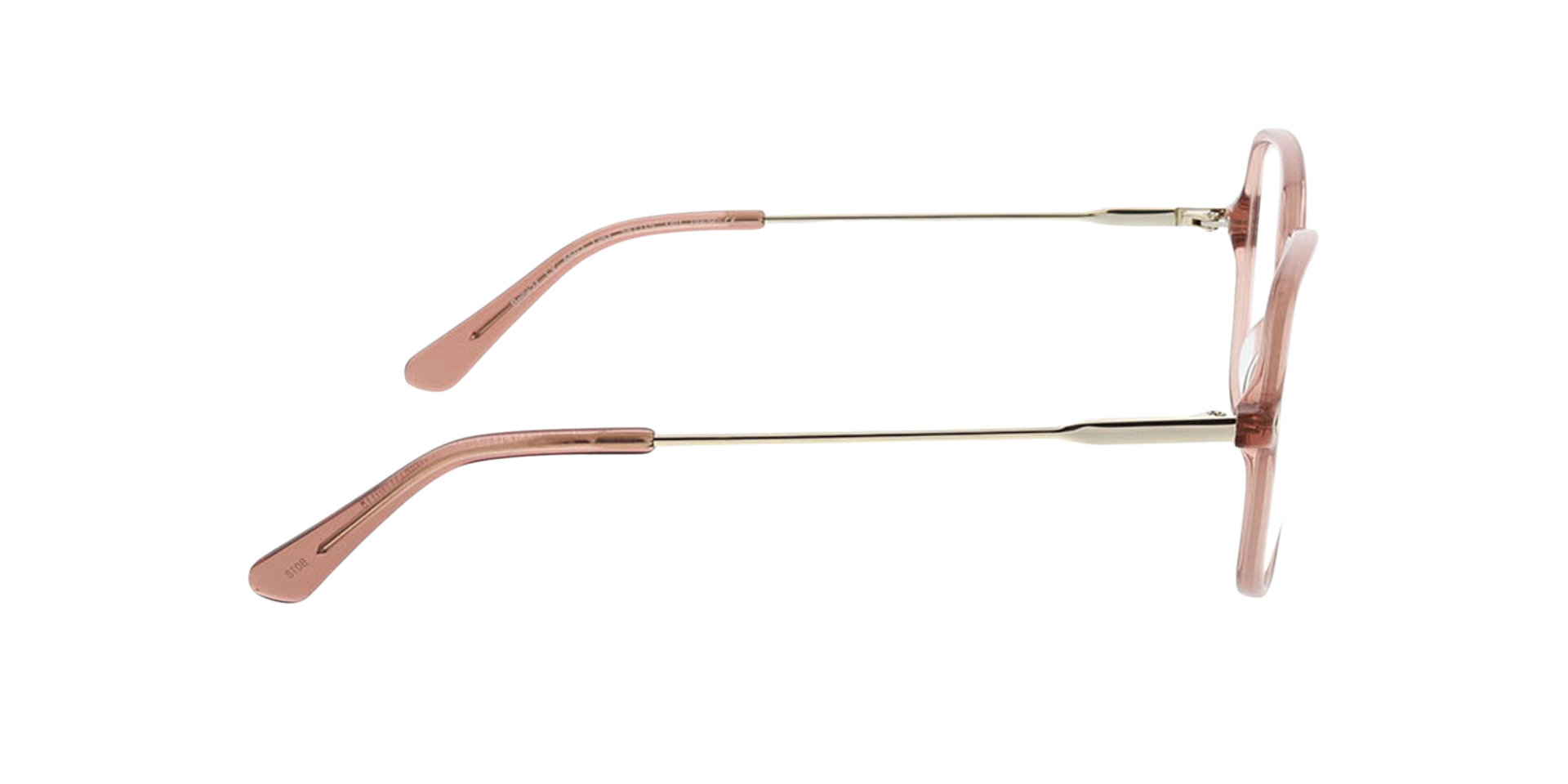 Linz Kristallrosa AcetatEyeglass Frames von B24, Seitenansicht