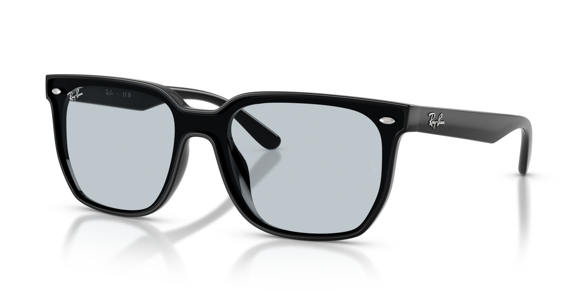 RB4466D Zwart KunststofSunglass Frames van B24, Hoekweergave