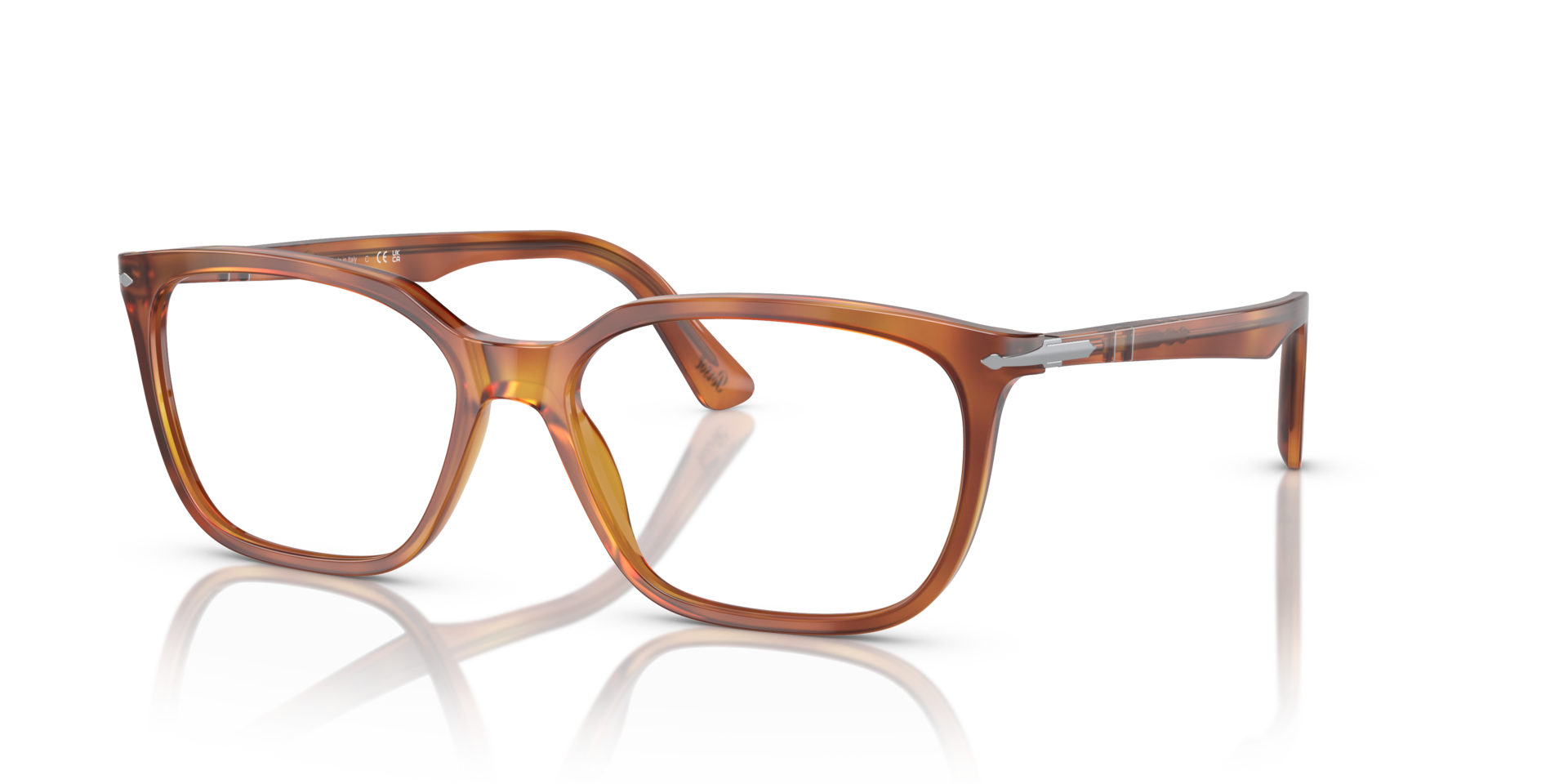 PO3298V Terra Di Siena AcetaatEyeglass Frames van B24, Hoekweergave