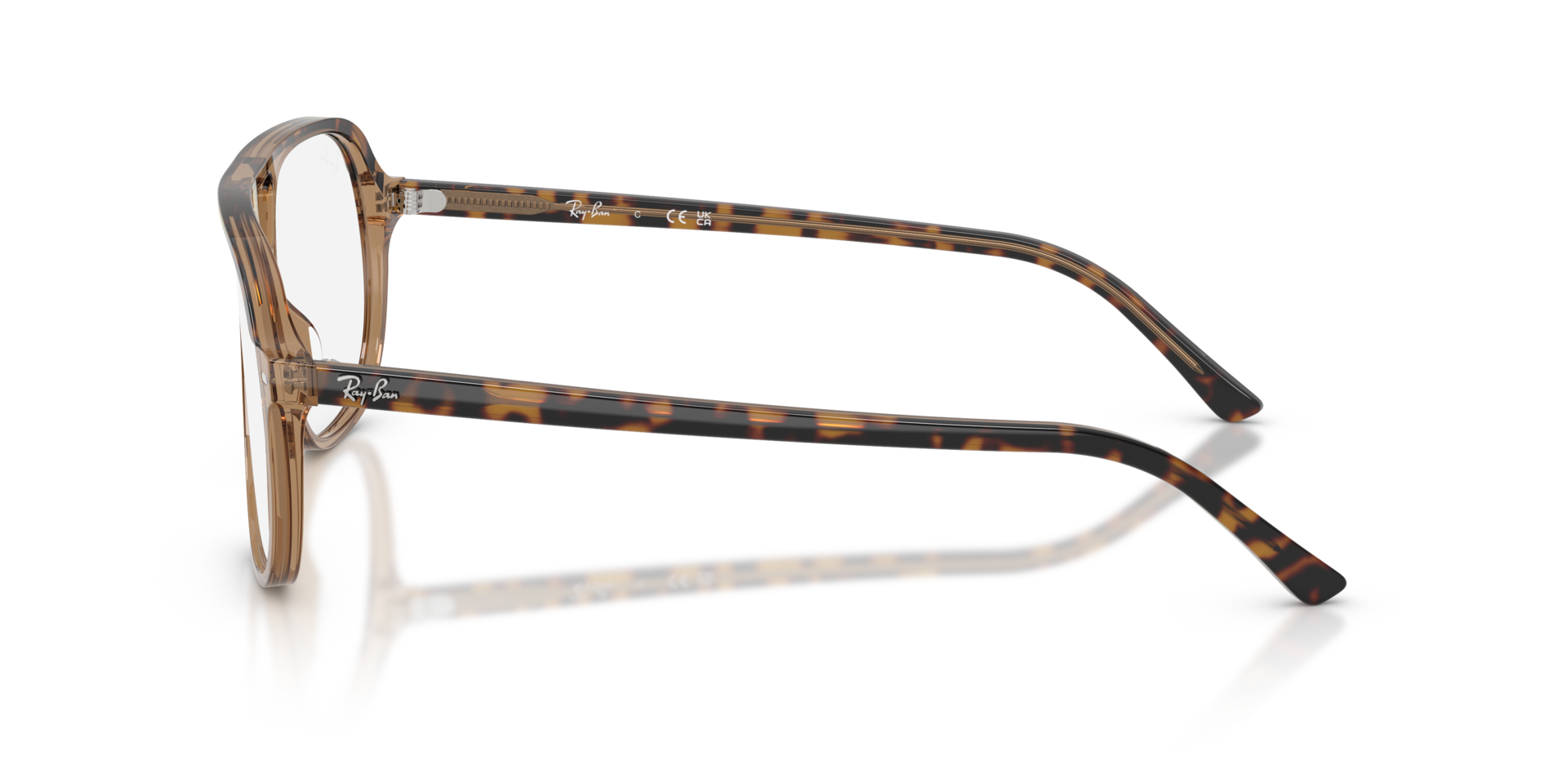 RB5698 Havana & Brown AcetaatEyeglass Frames van B24, Zijaanzicht