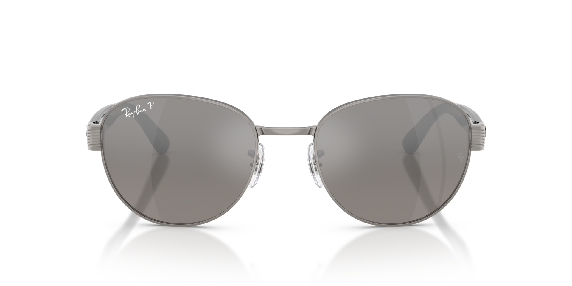 RB3766CH Staalgrijs MetaalSunglass Frames van B24, Vooraanzicht