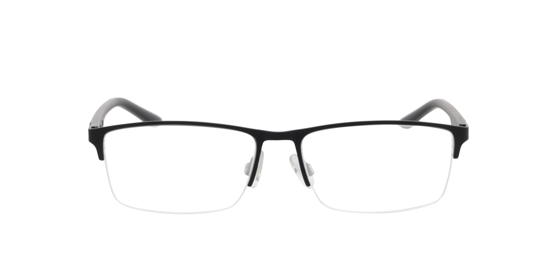 PU0373O Matt Schwarz MetallEyeglass Frames von B24, Vorderansicht