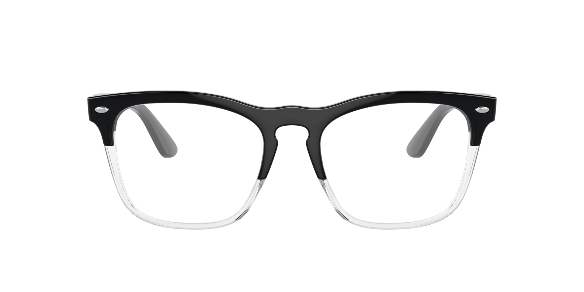 RB4487V Zwart op transparant KunststofEyeglass Frames van B24, Vooraanzicht