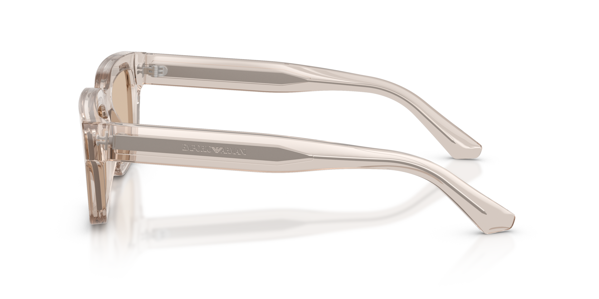 EA4270 Glanzend transparant toendra AcetaatSunglass Frames van B24, Zijaanzicht