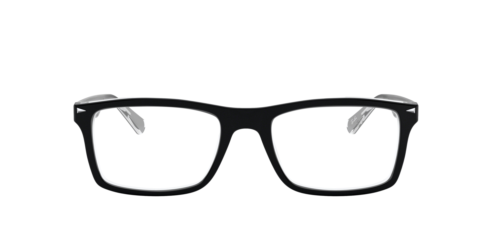 RB5287 Schwarz auf Transparent AcetatEyeglass Frames von B24, Vorderansicht