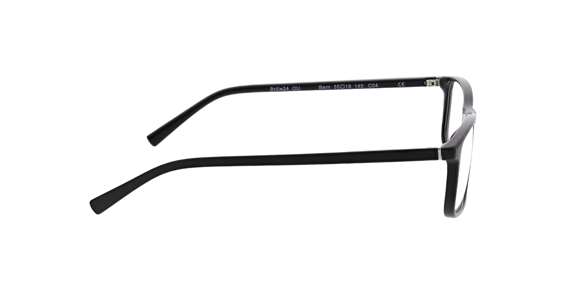 Bern Schwarz KunststoffEyeglass Frames von B24, Seitenansicht