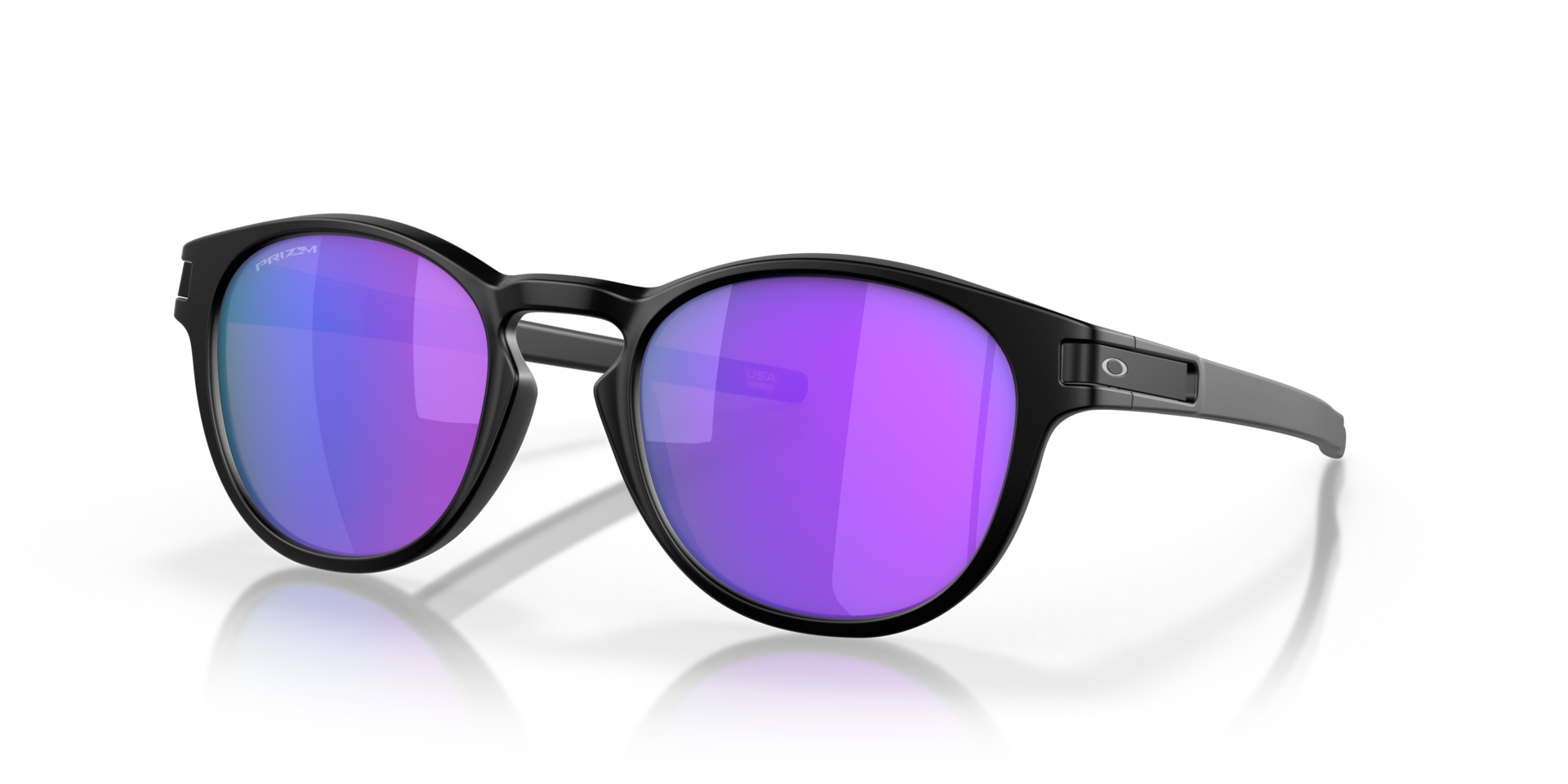 Latch™ Matzwart KunststofSunglass Frames van B24, Hoekweergave