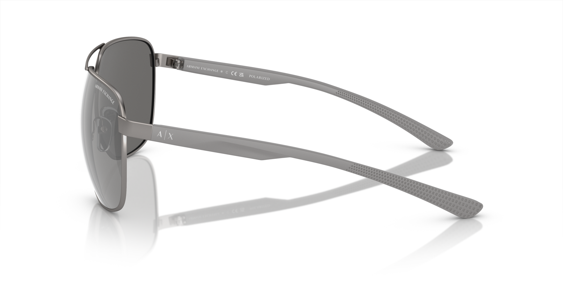 AX2047S Mat Staalgrijs MetaalSunglass Frames van B24, Zijaanzicht