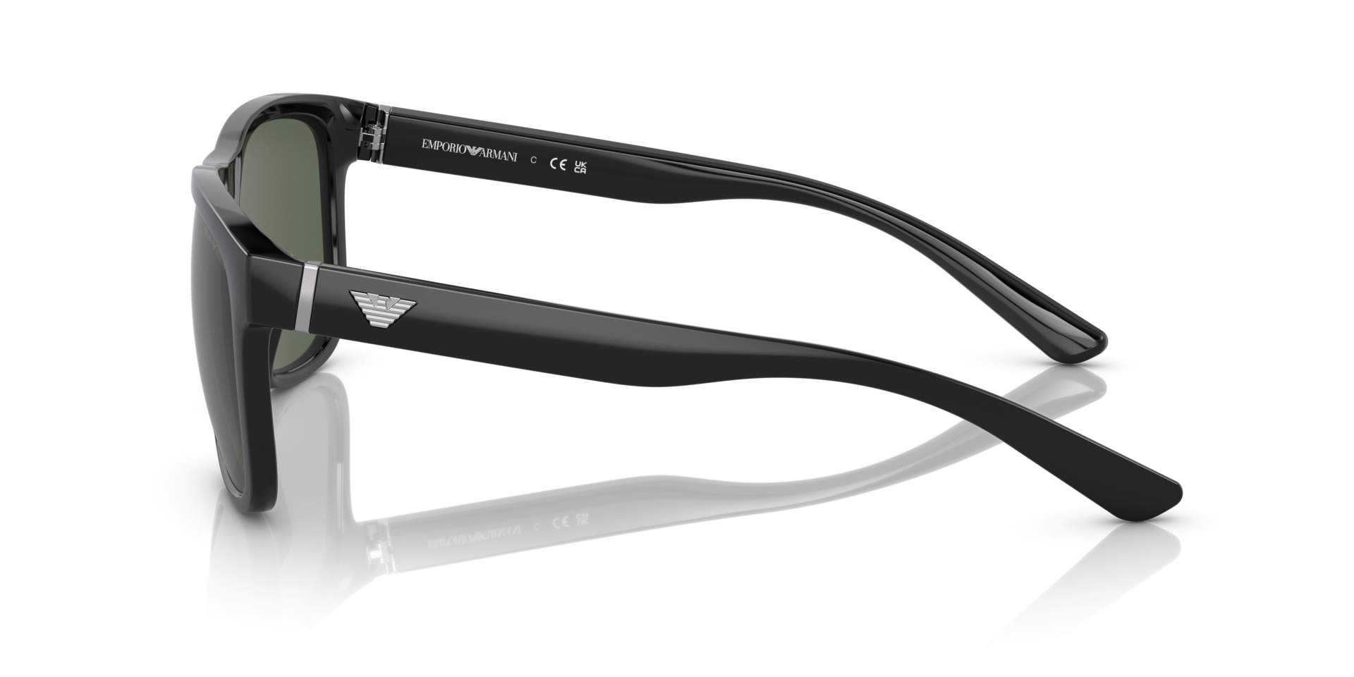 EA4182U Glanzend zwart KunststofSunglass Frames van B24, Zijaanzicht