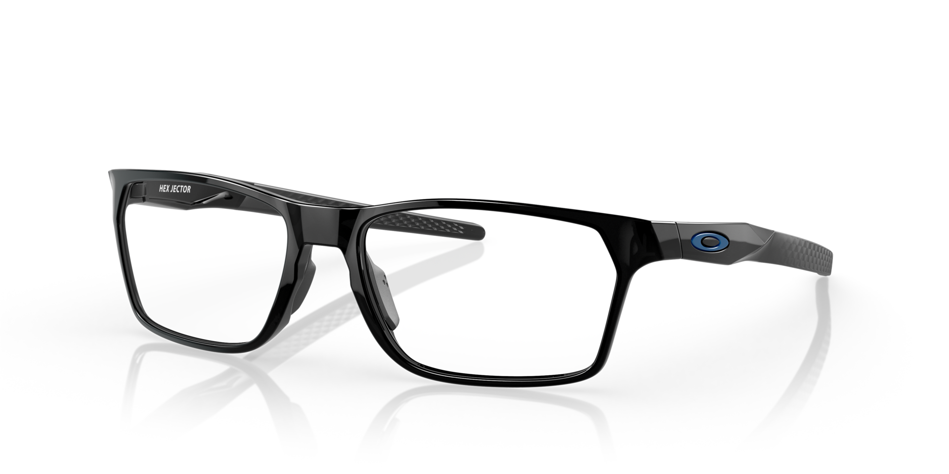 Hex Jector Black Ink KunststoffEyeglass Frames von B24, Dreiviertelansicht