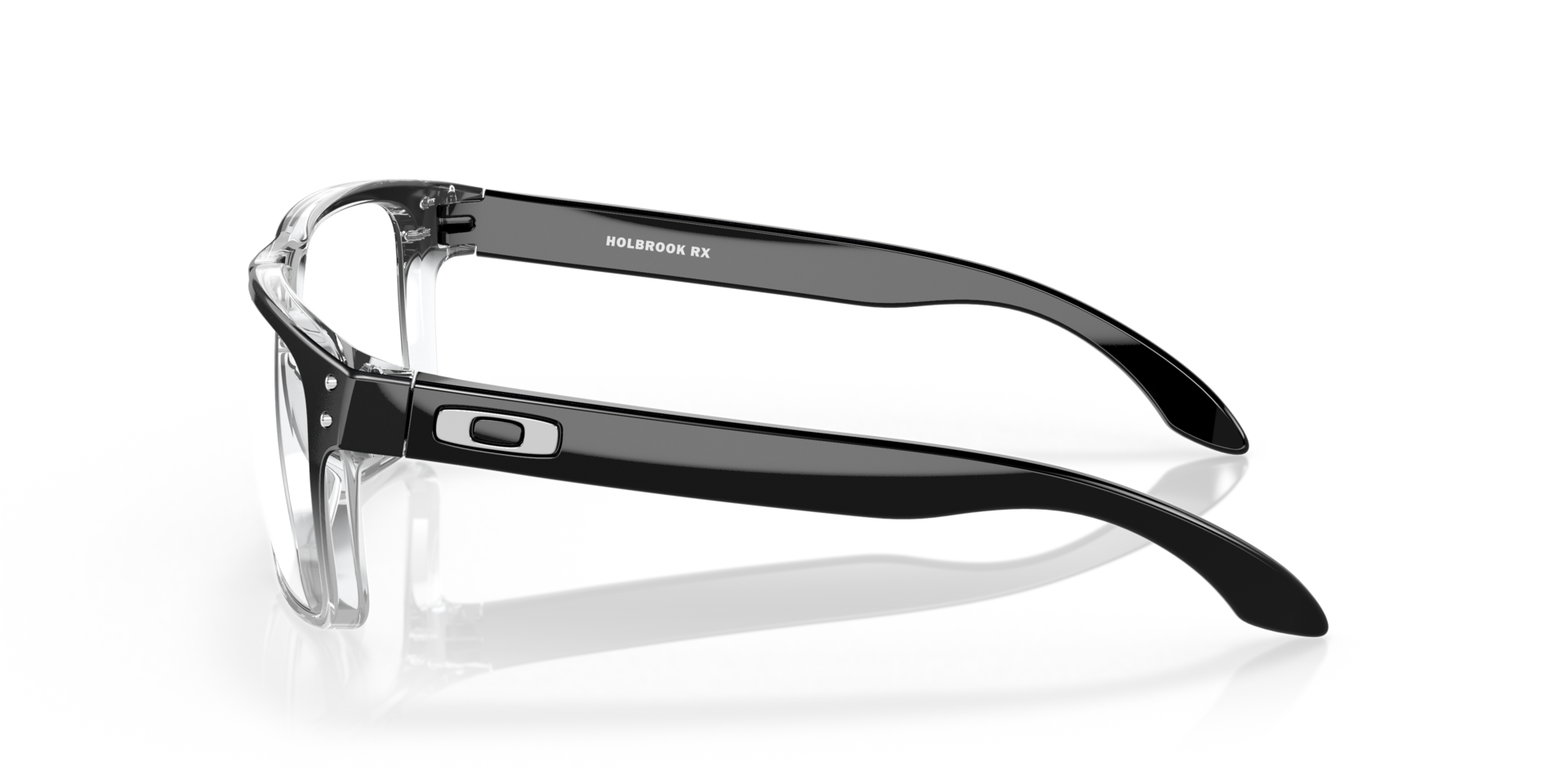 Holbrook™ Polished Black Clear Fade KunststoffEyeglass Frames von B24, Seitenansicht