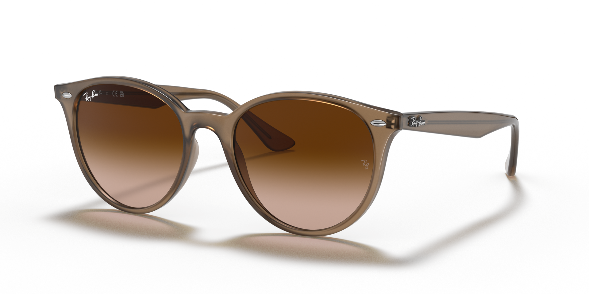 RB4305 Beige KunststoffSunglass Frames von B24, Dreiviertelansicht