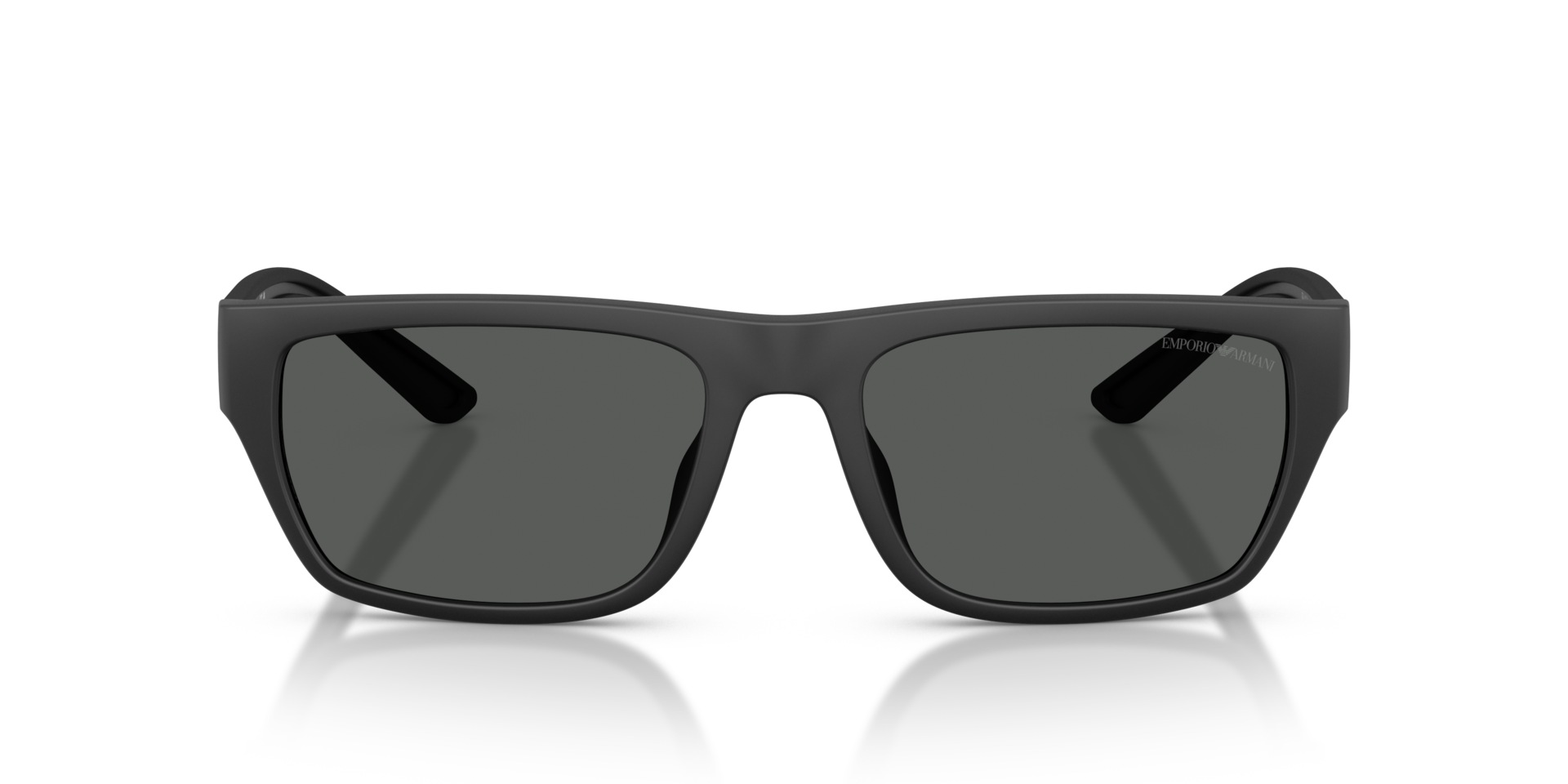 EA4267U Rubberized Matte Black KunststofSunglass Frames van B24, Vooraanzicht