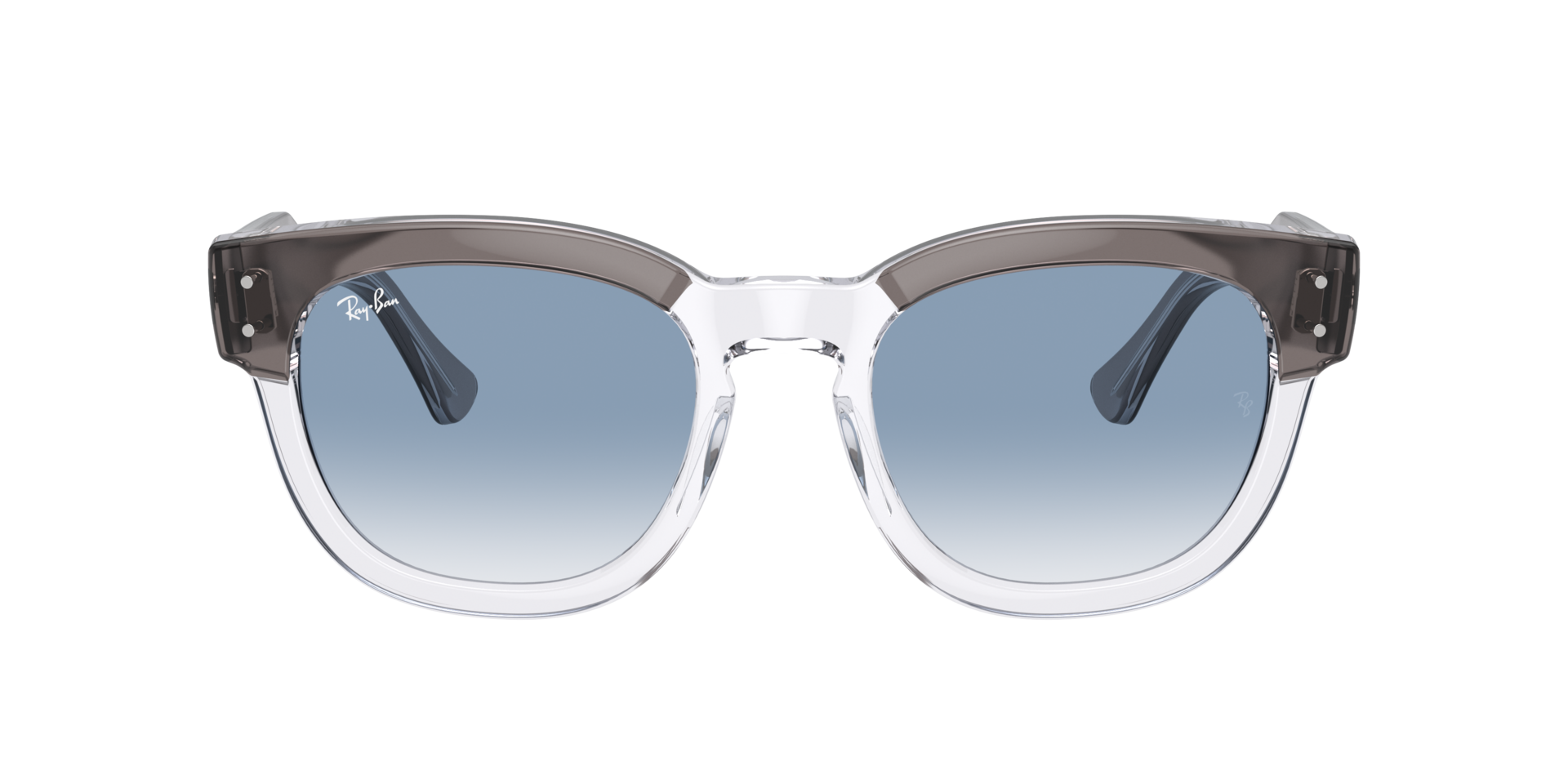 RB0298S Grijs op transparant KunststofSunglass Frames van B24, met getinte lenzen