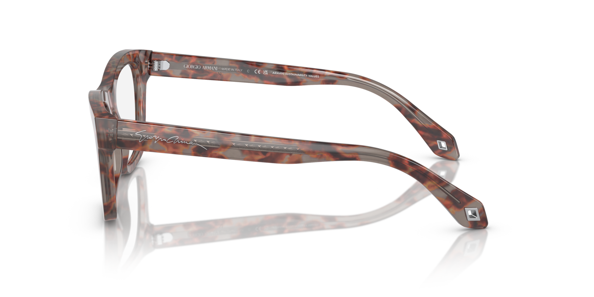AR7240 Grijs Havana AcetaatEyeglass Frames van B24, Zijaanzicht