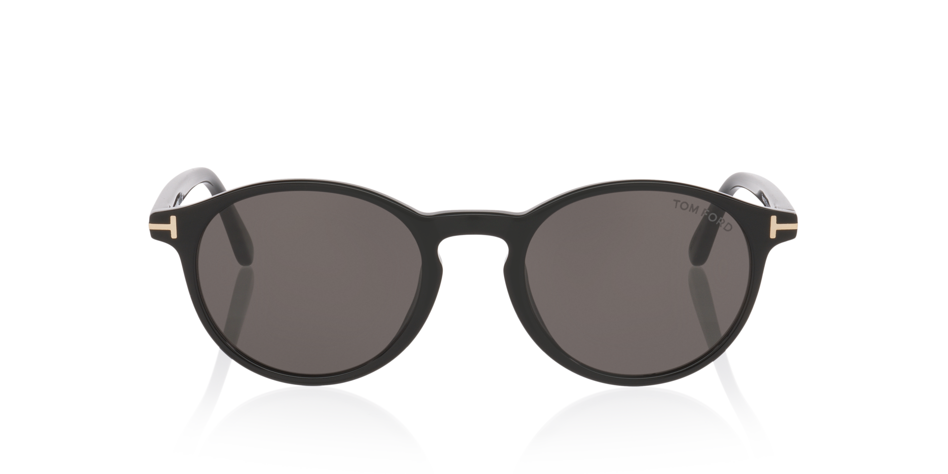 Prescott-02 Zwart glanzend AcetaatSunglass Frames van B24, Vooraanzicht