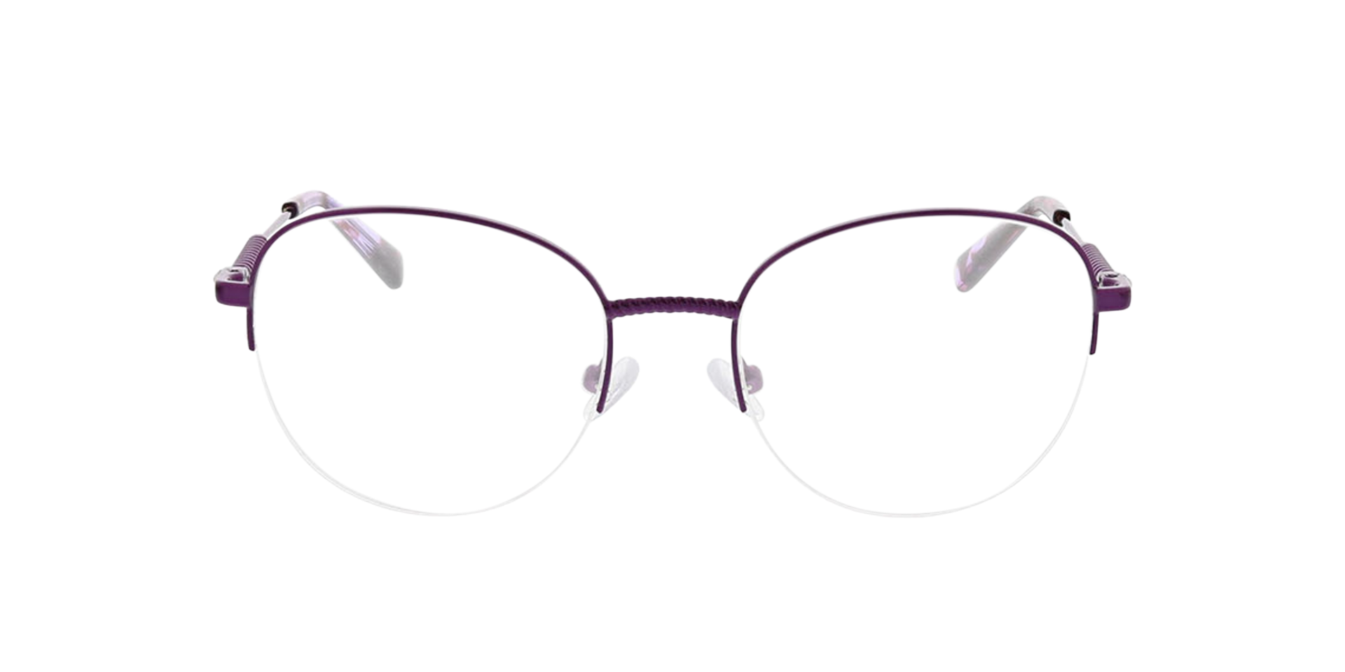 Valencia Donkerpaars  &  paars Havana MetaalEyeglass Frames van B24, Vooraanzicht