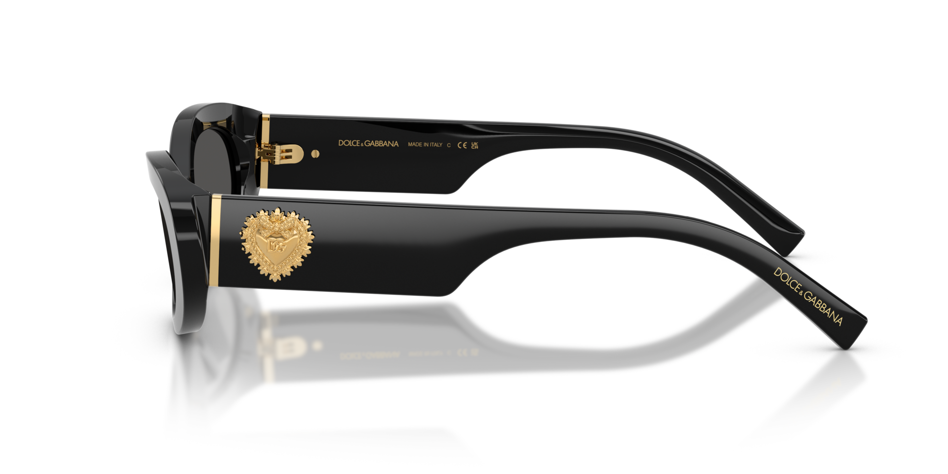 DG4537 Schwarz AcetatSunglass Frames von B24, Seitenansicht