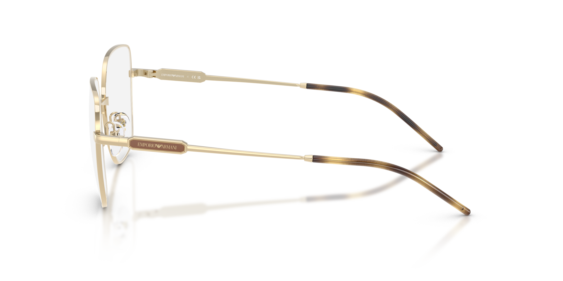 EA1192 Glänzendes Hellgold MetallEyeglass Frames von B24, Seitenansicht