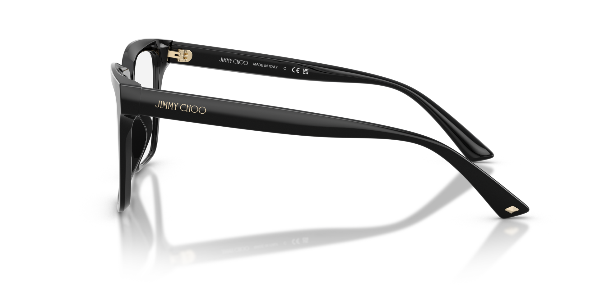 JC3040U Schwarz AcetatEyeglass Frames von B24, Seitenansicht