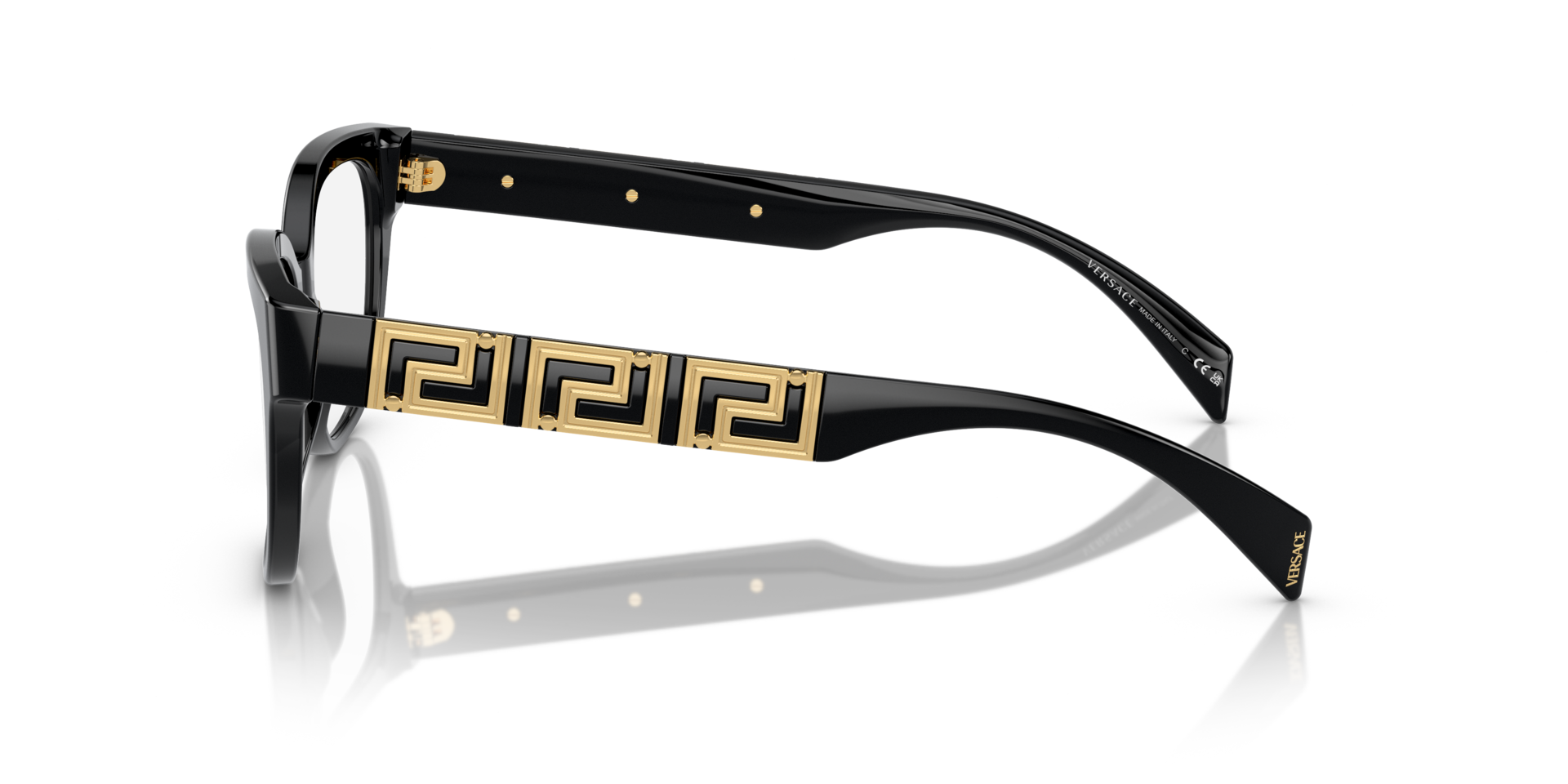 VE3338 Schwarz AcetatEyeglass Frames von B24, Seitenansicht