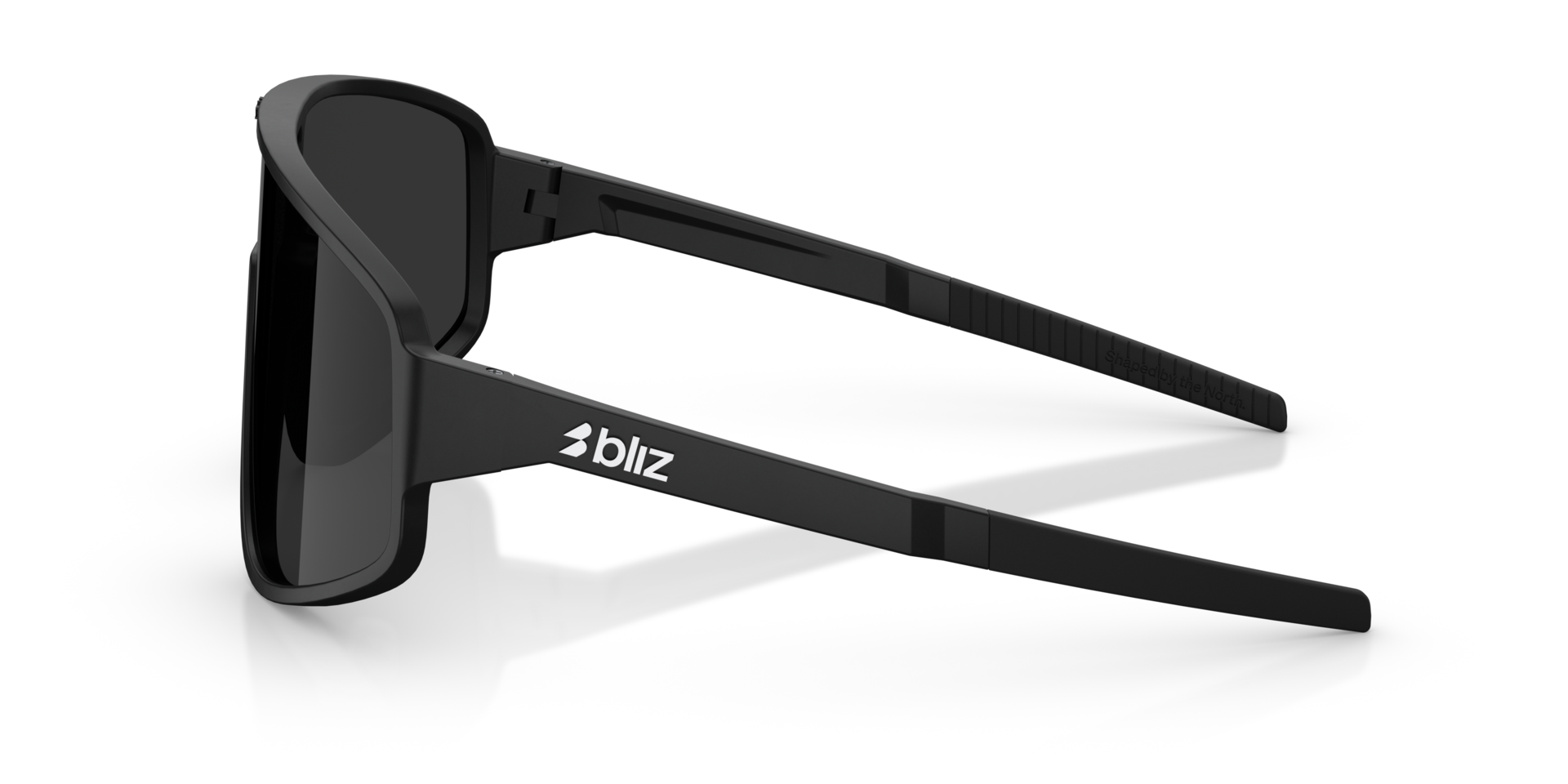 ZB7020 Matt Schwarz KunststoffSunglass Frames von B24, Seitenansicht