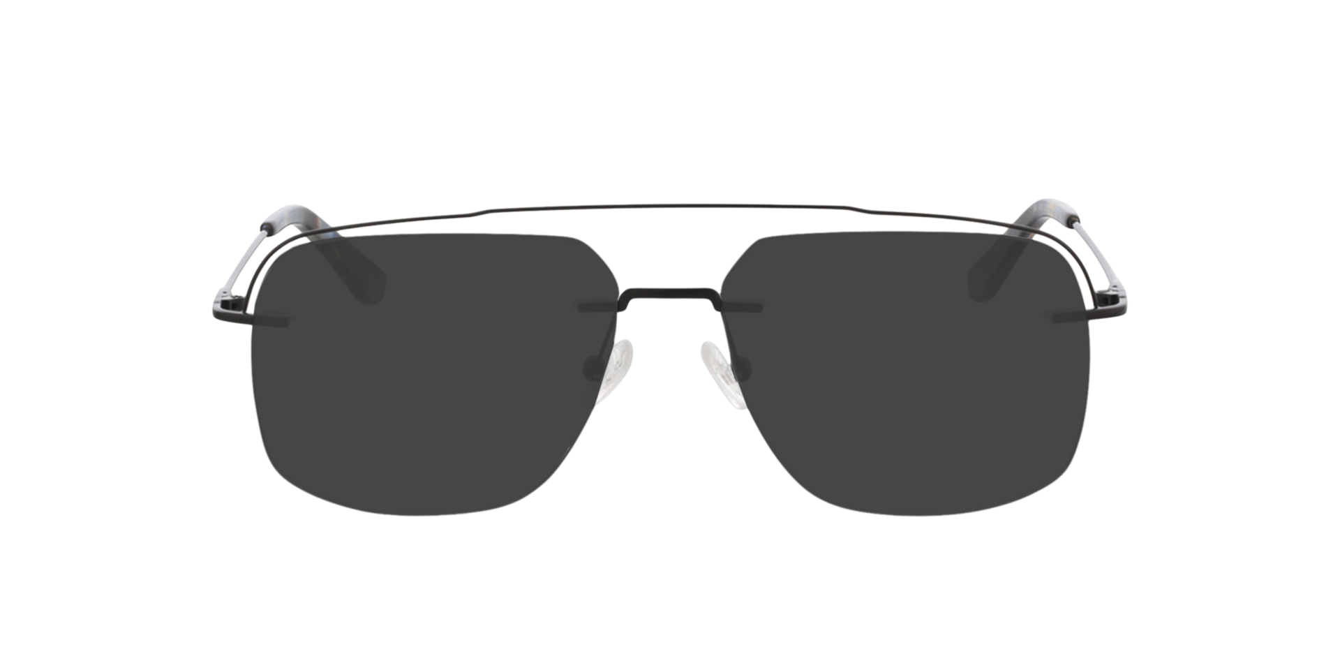 Lee Mattschwarz MetallEyeglass Frames von B24, mit getönten Gläsern