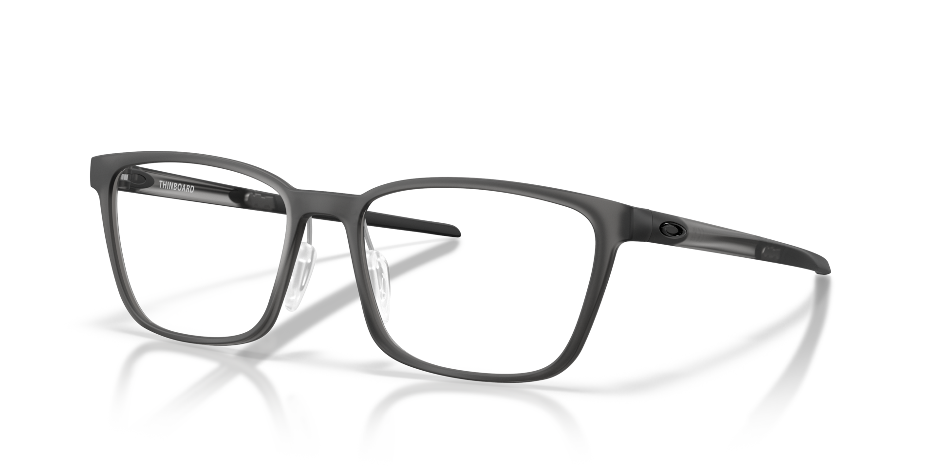 Thinboard Grau Rauch satiniert KunststoffEyeglass Frames von B24, Dreiviertelansicht