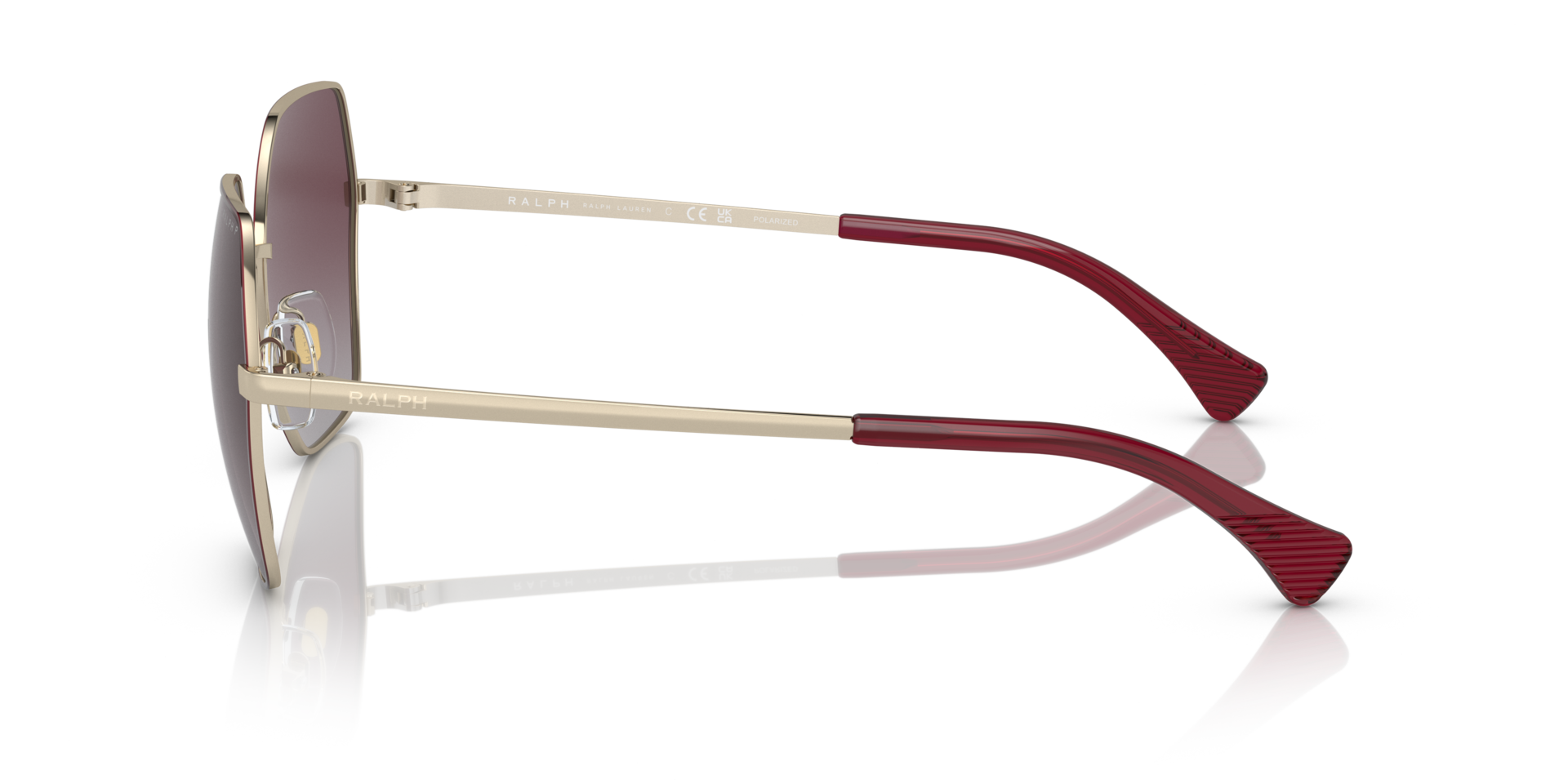 RA4138 Bordeaux MetaalSunglass Frames van B24, Zijaanzicht
