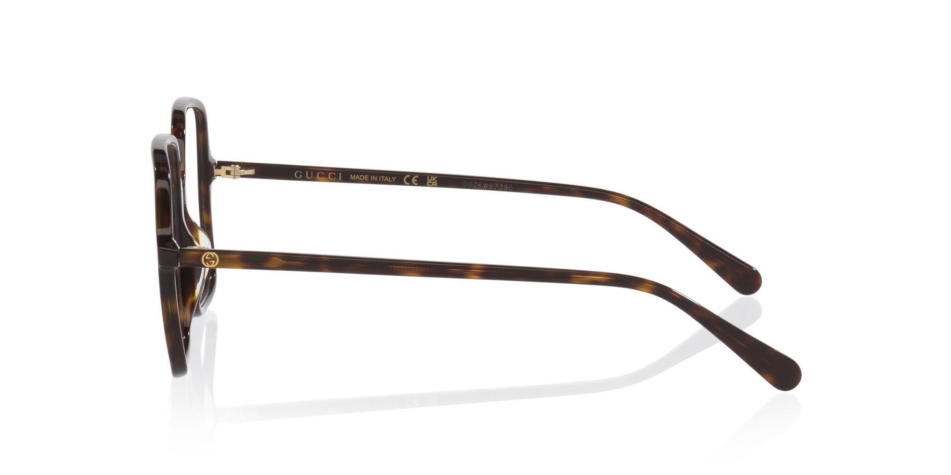 GG1003O Brown Light AcetaatEyeglass Frames van B24, Zijaanzicht