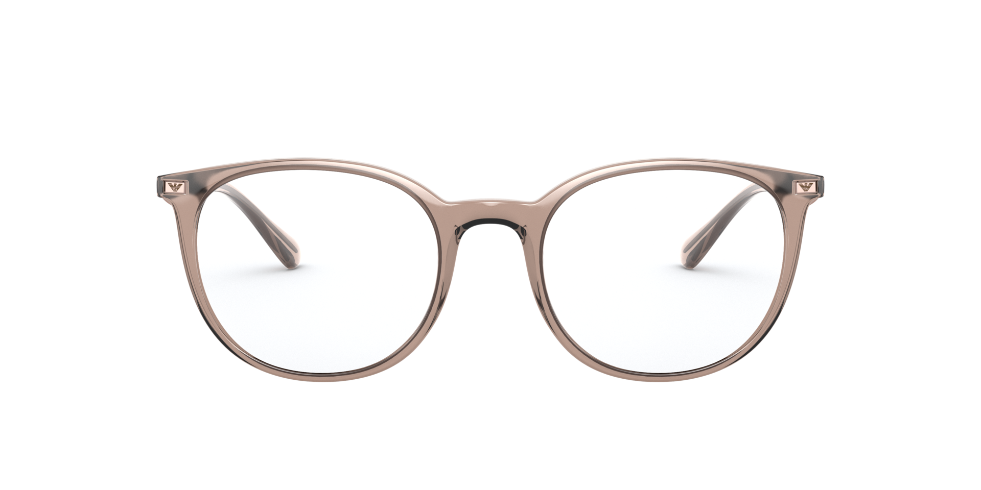 EA3168 Glanzend transparant toendra KunststofEyeglass Frames van B24, Vooraanzicht