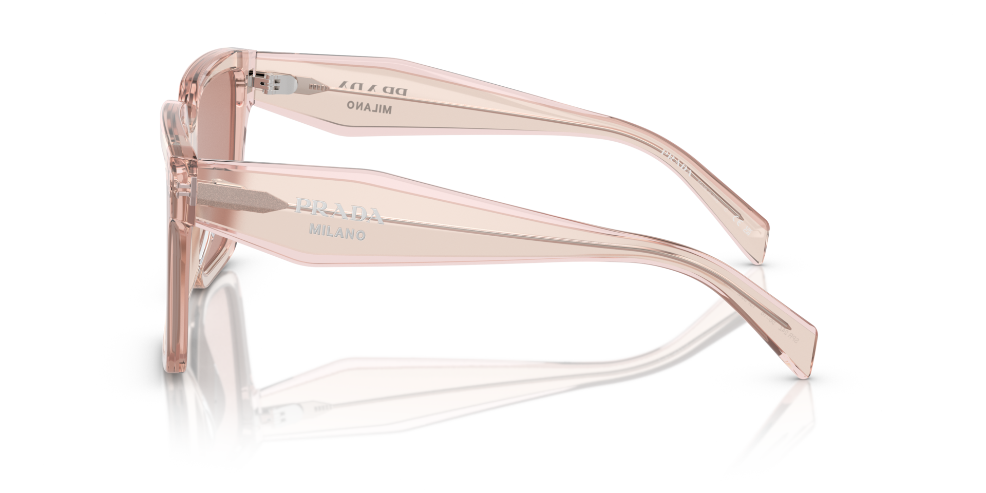 PR 24ZS Geranium & Petal Crystal AcetaatSunglass Frames van B24, Zijaanzicht