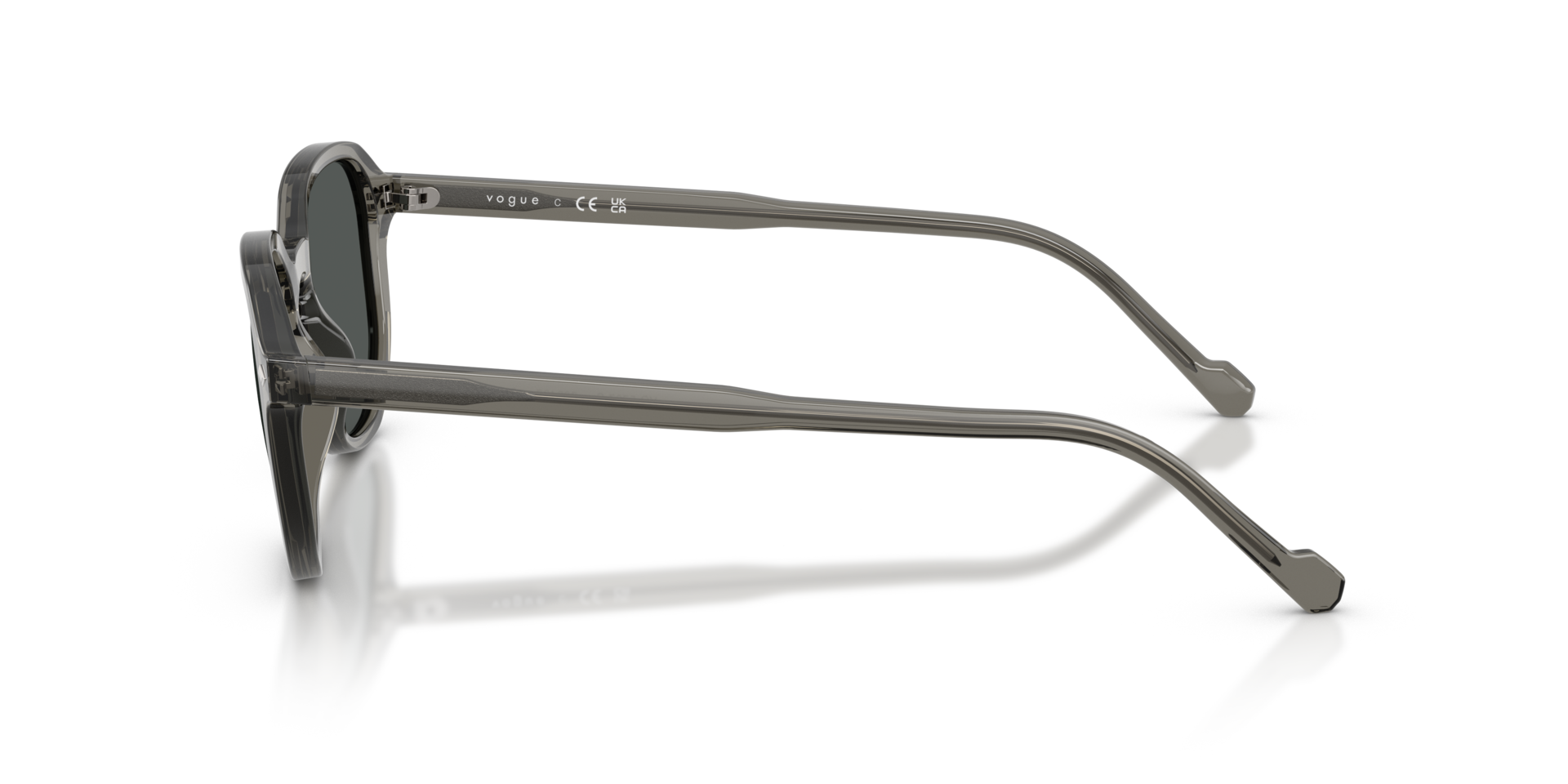 VO5707S Transparent Dark Grey AcetaatSunglass Frames van B24, Zijaanzicht