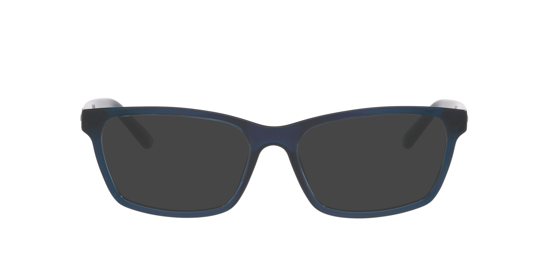 Pu0528O Blue Shiny KunststofEyeglass Frames van B24, met getinte lenzen