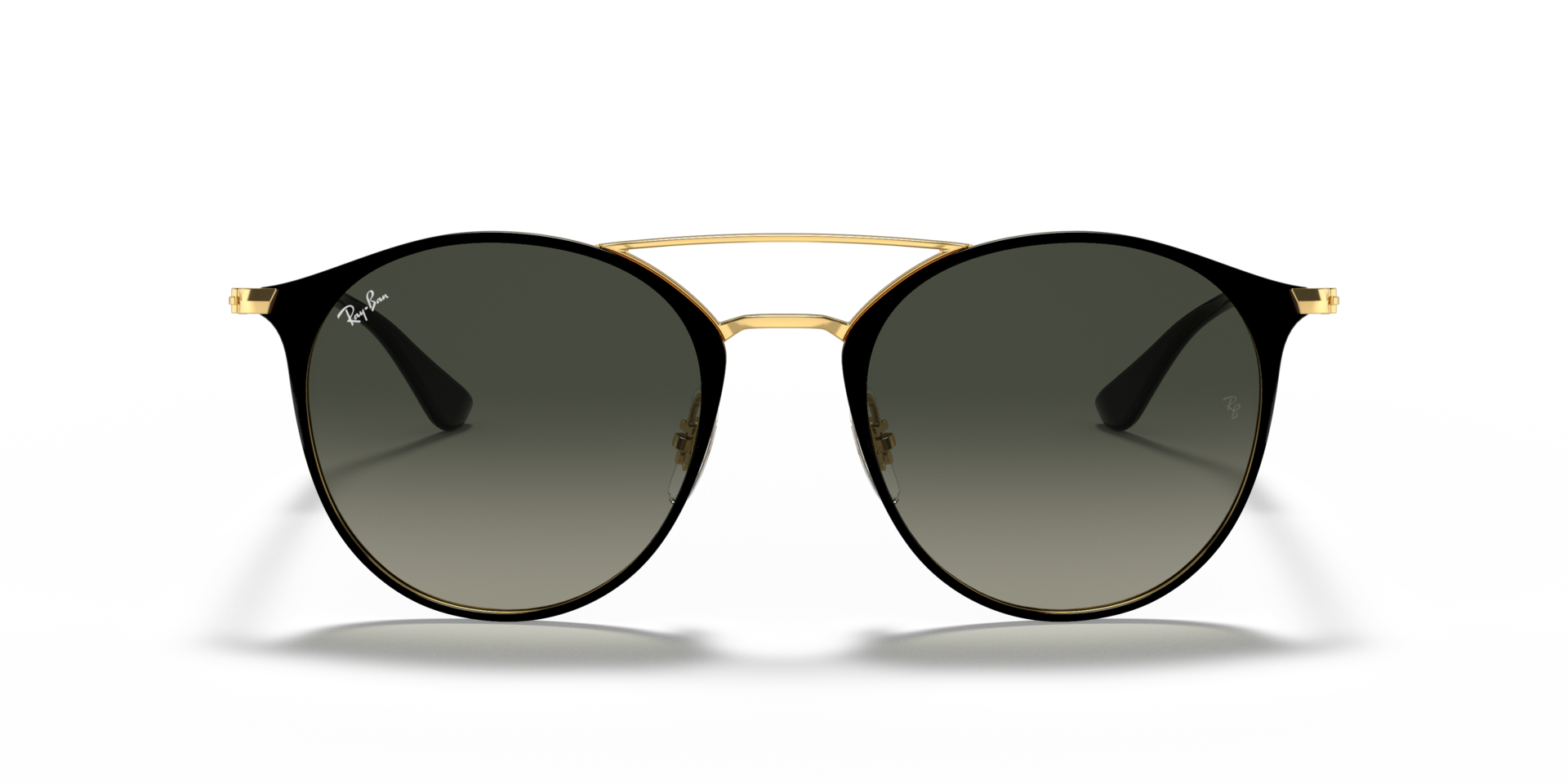 RB3546 Schwarz auf Gold MetallSunglass Frames von B24, Vorderansicht