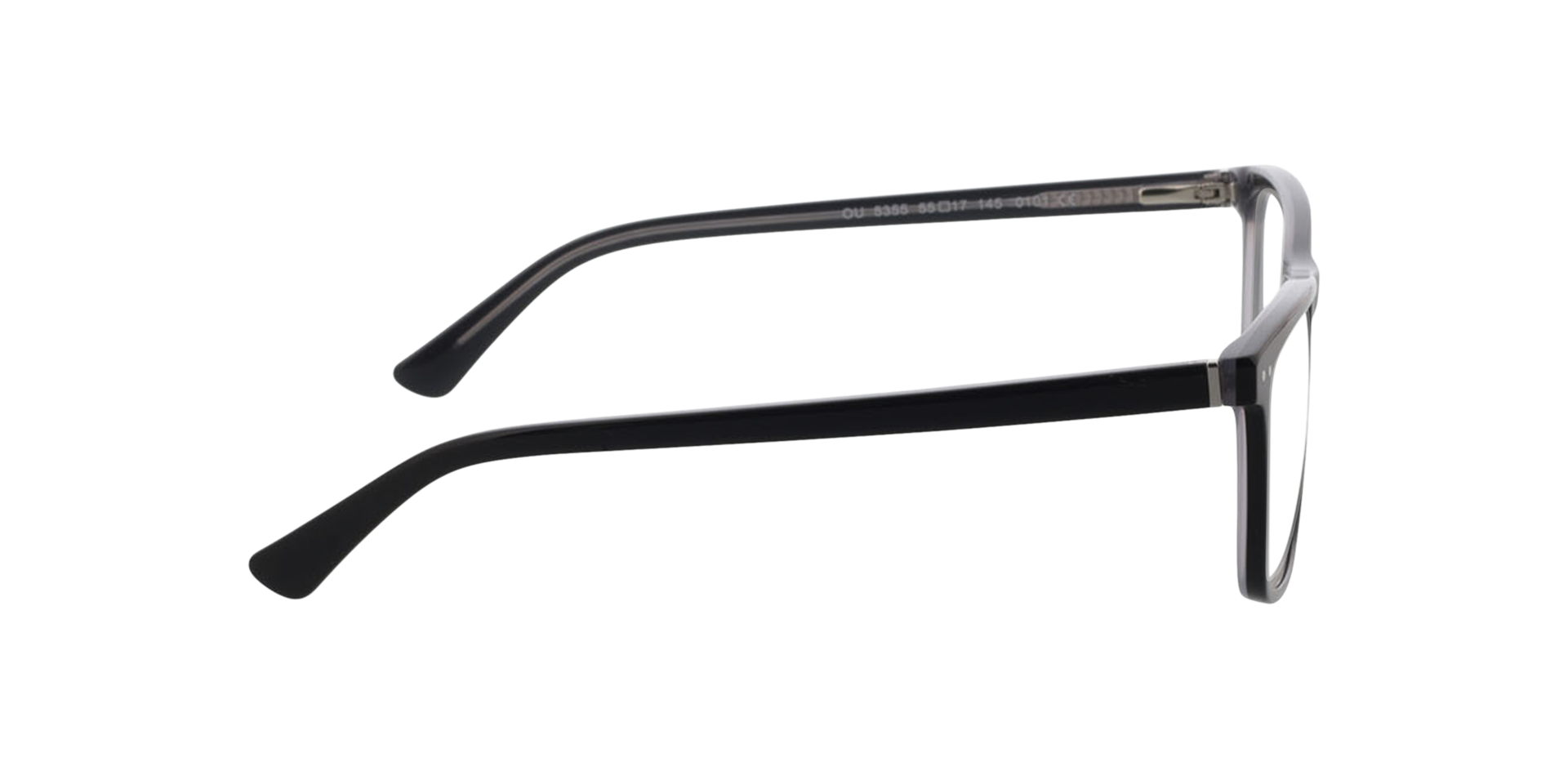 CHICAGO Trilayer Black  &  Grey AcetatEyeglass Frames von B24, Seitenansicht