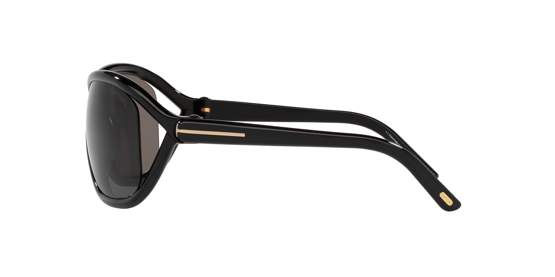Fernanda Glänzendes Schwarz KunststoffSunglass Frames von B24, Seitenansicht
